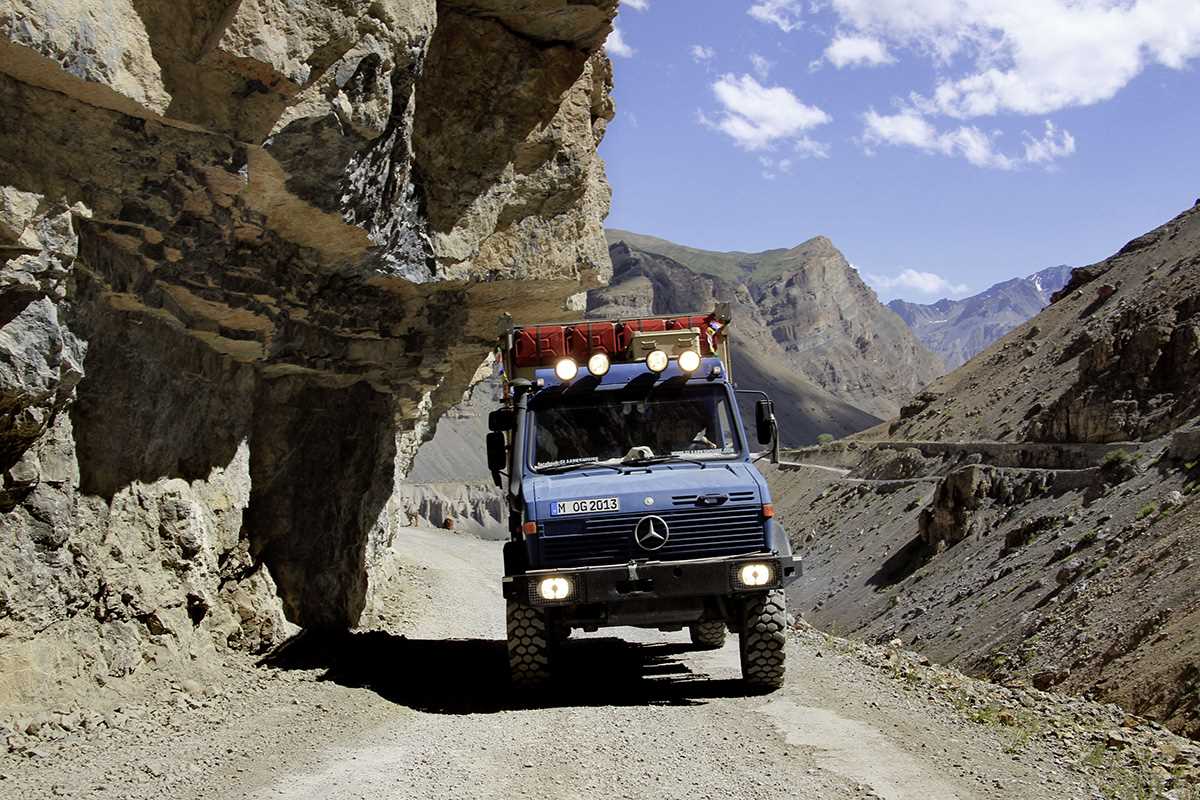 Abenteuerliche Fahrt durch das Spiti Valley en Himachal Pradesh.