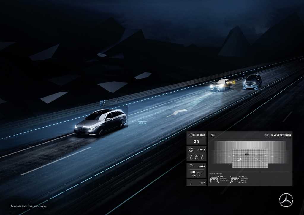 Estreno en la Mercedes-Maybach S-Klasse: LUZ DIGITAL: La luz de la plaza puede verse en la calle...